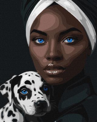 Набір для розпису по номерах "Блакитний погляд" 40х50см