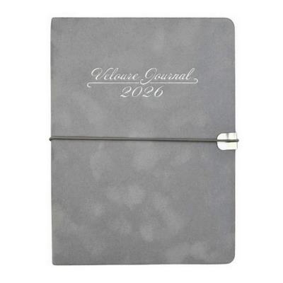 Щоденник датов. 2026 VELOUR, A5, світло-сірий, штуч.шкіра Щоденник датов. 2026 VELOUR, A5, світло-сірий, штуч.шкіра