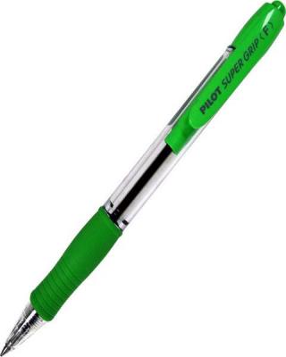 Ручка масляна, автоматична, BPGP-10R-F-G "Super Grip", 0.7 мм, зелена, (1/10)