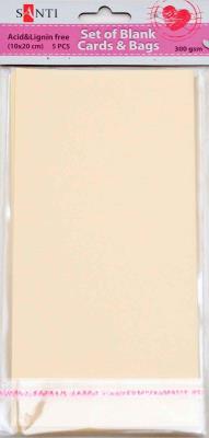Набор кремовых текстурированных заготовок для открыток Santi, 10 см*20 см, 300 г/м2, 5 шт. Набор кремовых текстурированных заготовок для открыток Santi, 10 см*20 см, 300 г/м2, 5 шт.