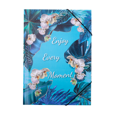 Папка на гумці А4, EXOTIC, блакитний (1/12/120) Папка на гумці А4, EXOTIC, блакитний (1/12/120)