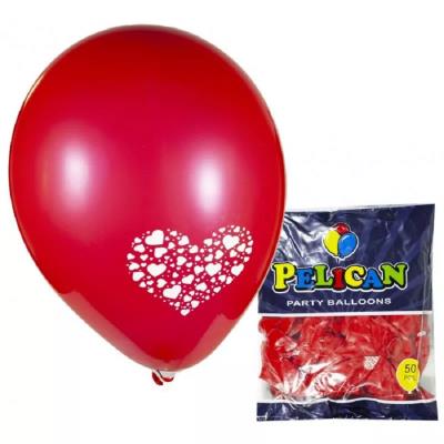 Кульки Pelican 12' (30 см), червоний - сердечко 1250-518 (1/10) Кульки Pelican 12' (30 см), червоний - сердечко 1250-518 (1/10)