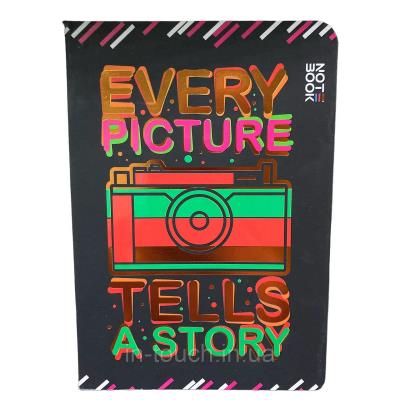 Блокнот, В6, 120*165, 48 арк., скоба, кольор. блок, клітинка, "Every picture tells a story" 1/20