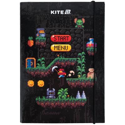 Папка для зошитів В5 на гумці картон, Pixel Game