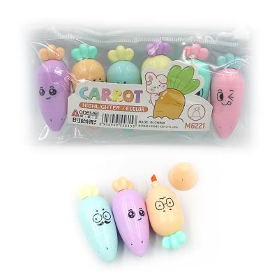 M6221 Набір текстовиділячів Aodemei "Carrot", 6шт., 6шт./етик.