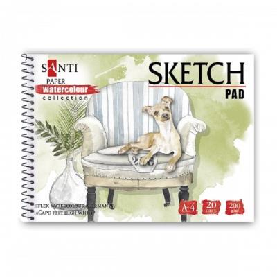 Альбом для акварелі SANTI "Animals", А4, "Paper Watercolour Collection", 20 арк, 200г/м3 Альбом для акварелі SANTI "Animals", А4, "Paper Watercolour Collection", 20 арк, 200г/м3