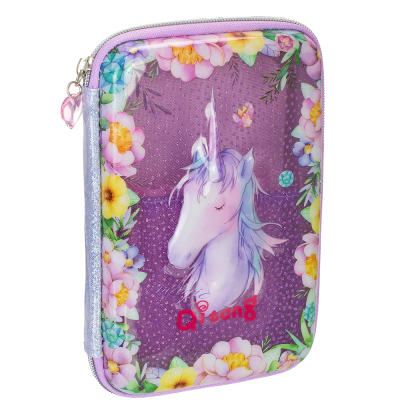 Пенал Cool4School з віконцем на 1 відділення на блискавці з органайзером, фіолетовий, QT-5750-Purple Пенал Cool4School з віконцем на 1 відділення на блискавці з органайзером, фіолетовий, QT-5750-Purple