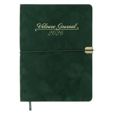 Щоденник датов. 2026 VELOUR, A5, зелений, штуч. шкіра Щоденник датов. 2026 VELOUR, A5, зелений, штуч. шкіра