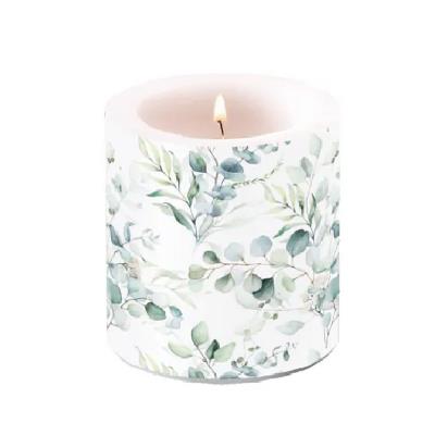 19217165 Свічка маленька, евкаліптова, по всій поверхні 7,5х9 см