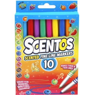 Набір ароматних маркерів для малювання - ТОНКА ЛІНІЯ (10 кольорів)