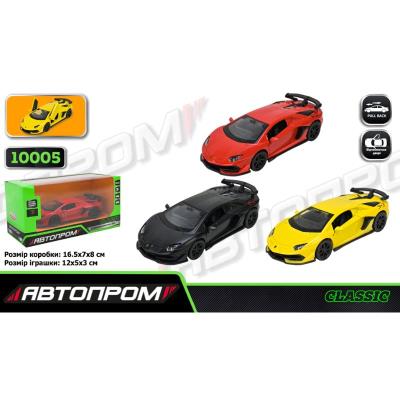 Іграшка машина мет. АВТОПРОМ арт. 10005 (48шт/2) 5 inch,3 кольори Lamborghini Aventador SVJ63, від