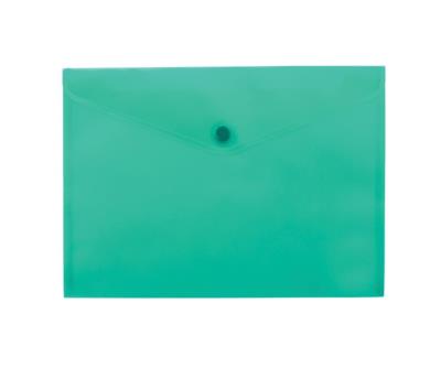 Папка-конверт А5 на кнопці, глянцева, бірюзовий