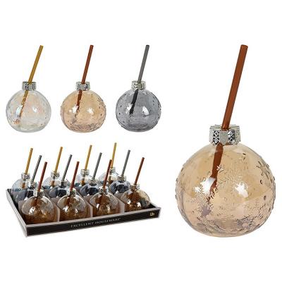 Банка для напоїв Excellent Houseware з трубочкою 11х12см в асортименті