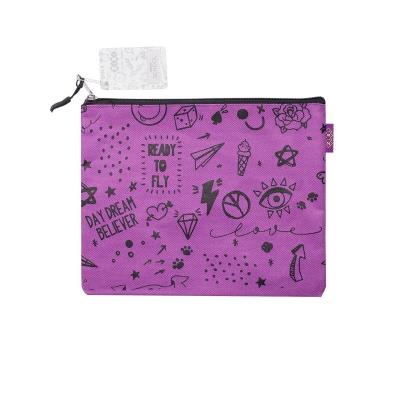 Папка А5 "ШКОЛА", 24.5x20x1см, котон та поліест., фіолетова