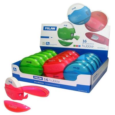Гумка + точилка "Bubble" MILAN" 6,5*6,5 см, мікс, 4704116 Гумка + точилка "Bubble" MILAN" 6,5*6,5 см, мікс, 4704116
