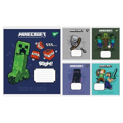 А5/12 кос. Yes Minecraft Signs, зошит учнівський шкільний А5/12 кос. Yes Minecraft Signs, зошит учнівський шкільний