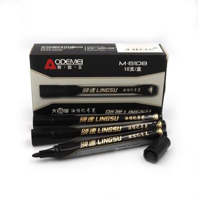 M6108 Маркер перманент. Aodemei, чорн. 10етик