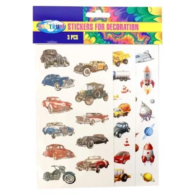 Наклейки Centrum 80732 (3шт.) 19х10см папір., асорті