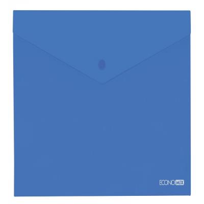 Папка-конверт на кнопці Economix 31302-02, В5, глянець, синя (12/180)