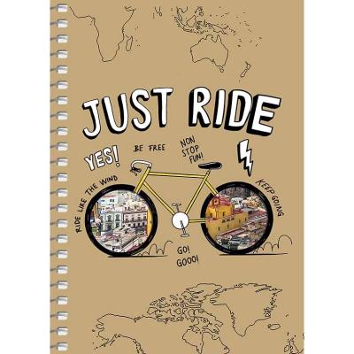 Блокнот для записів, спiраль, А6/80арк., без лініювання, кремовий блок, 70г/м2, крафт, ВД-лак, Stude