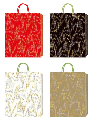 Пакет паперовий подарунковий, L:31х42х12см, тиснення фольгою та конгревне тиснення BM.20006