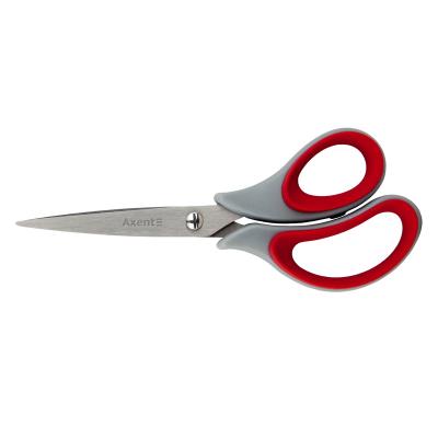 Ножницы Axent Duoton 6101-06-A, 16.5 см, с прорезиненными ручками, серо-красные