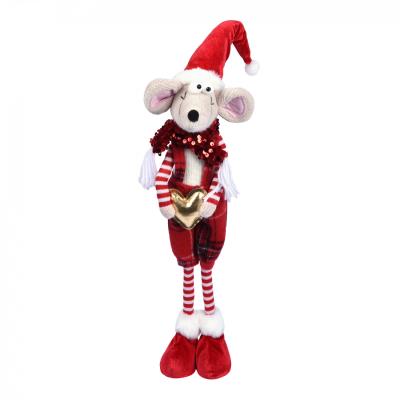 Новорічна м'яка іграшка Novogod'ko "Мишеня Хлопчик" у червоному, 56см