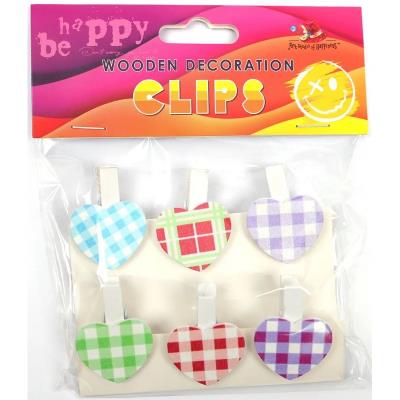 Дерев'яні декоративні затискачі, 6шт, 200185