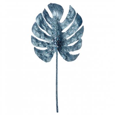 Гілка декоративна Yes! Fun "Монстера" 60см, бірюза, гліттер Гілка декоративна Yes! Fun "Монстера" 60см, бірюза, гліттер