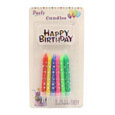 DSCN9348 Набір свічок для торта "Happy birthday" 12шт., блістер 1шт/єтік