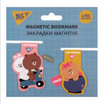 Закладки магнітні YES "Line Friends", 2шт. Закладки магнітні YES "Line Friends", 2шт.