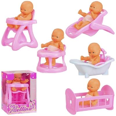 Пупс 66822 6 видів, коляска, стільчик, ліжечко, ванна, в кор.10.5*8.5*13 см Пупс 66822 6 видів, коляска, стільчик, ліжечко, ванна, в кор.10.5*8.5*13 см