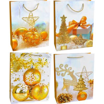 Подарунковий новорічний паперовий пакет 6031L 