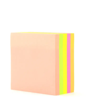 Папір клейкий різнокол.; 76*76мм; "Зебра"; 400арк.; колір неон асорті; арт. KL21510; KLERK