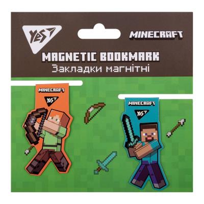 Закладки магнітні YES "Minecraft", 2 шт, 707827