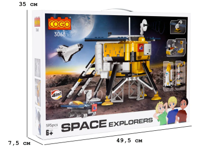 Конструктор "Космічна подорож" (594 елм.) Космічна база / COGO