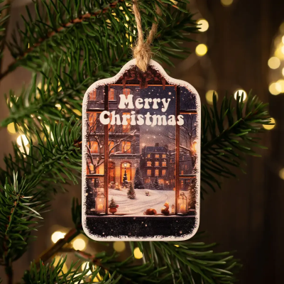 lfd0141 Листівка "Вікно в зимовий вечір"