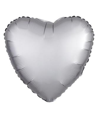 Кулька фольг. Pelican 18', СЕРЦЕ САТИН СРІБЛО 45см (ціна за упак/5шт) Кулька фольг. Pelican 18', СЕРЦЕ САТИН СРІБЛО 45см (ціна за упак/5шт)