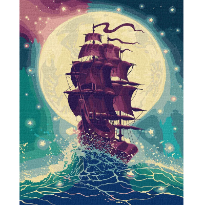 Набор для росписи номеров. "Через волны" 40х50см, КНО2753