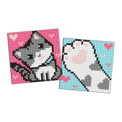 Набір з алмазною мозаїкою на магнітній основі для дітей "Сірий пухнастик" 9x9см Набір з алмазною мозаїкою на магнітній основі для дітей "Сірий пухнастик" 9x9см