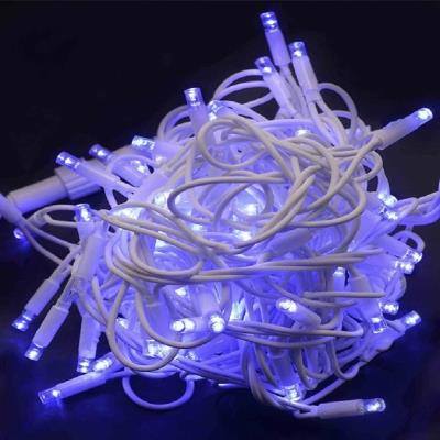 Вулична 100 LED, 10м, білий каучук 3,3мм, синьо-білий 