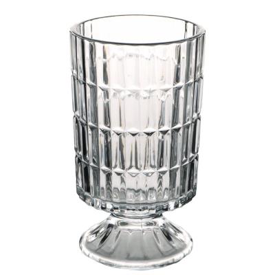 Ваза VIVA AGATHA /18см /на ніжці/ прозорий в уп. (B150083)