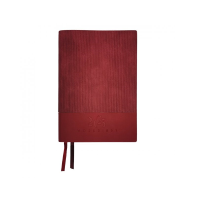 Дневник А5 недатированный Leo Planner "Velvet", мягкий, 352 стр., бордовый, 252348