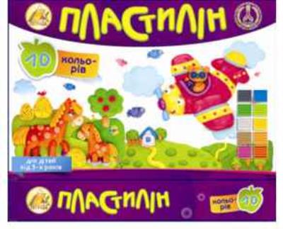 Пластилін Тетрада Стандарт, 10 кольорів, 100 грам (1/96) Пластилін Тетрада Стандарт, 10 кольорів, 100 грам (1/96)