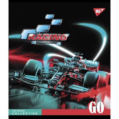 Зошит для записів А5/24 кл. YES "Racing championship" мат. ВДЛ+УФ-виб.+мікроембосінг