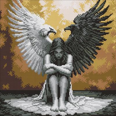 Набір з алмазною мозаїкою "Дві сторони душі" 40х40см