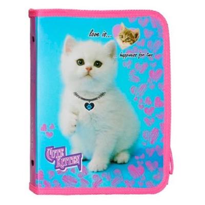 Папка на блискавці об'ємна, " Cute Kitten", 30*190*250 мм, PP, 5627-21C, Class