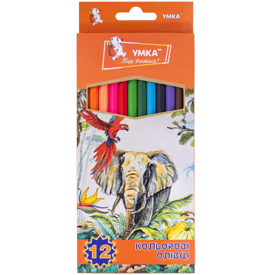 олівці кольорові, 12кол,"Тропік", СК42-25, УМКА