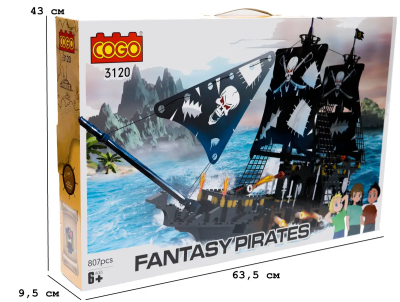 *Конструктор "Піратські кораблі" (807 елм.) Фрегат / COGO