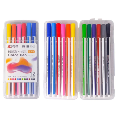 M6136 Набір лінерів Aodemei 12кол., 0,4мм plastic boxетик